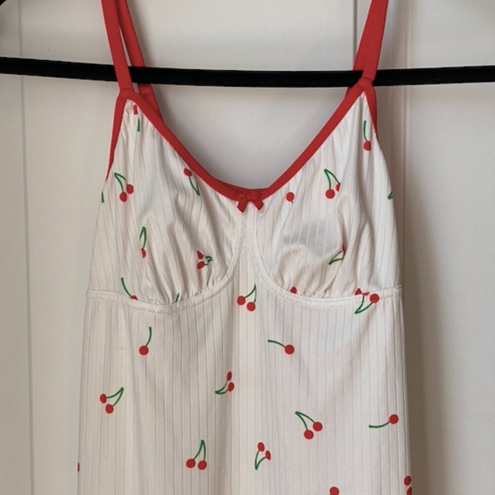 Coquette/Babydoll Cherry Print Slip Dress